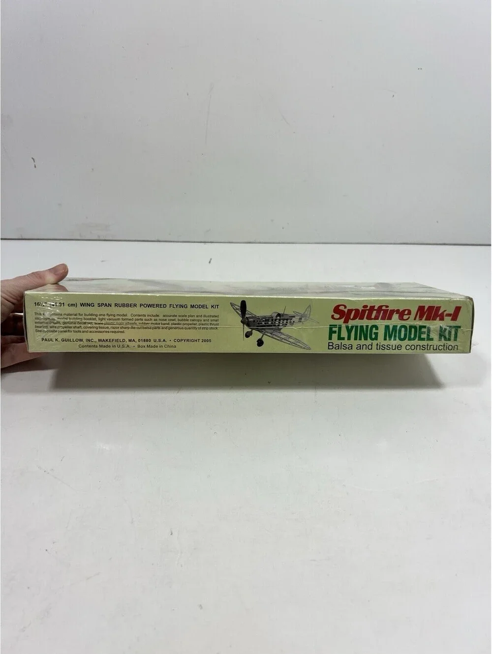Guillow Supermarine Spitfire Mk-1 Britain WWII Fighter Balsa Model Kit No. 504